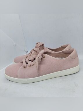 Vionic Brinley Sneakers Lace Up Suede Pink Comfort Casual Shoes Womens Size 8.5
